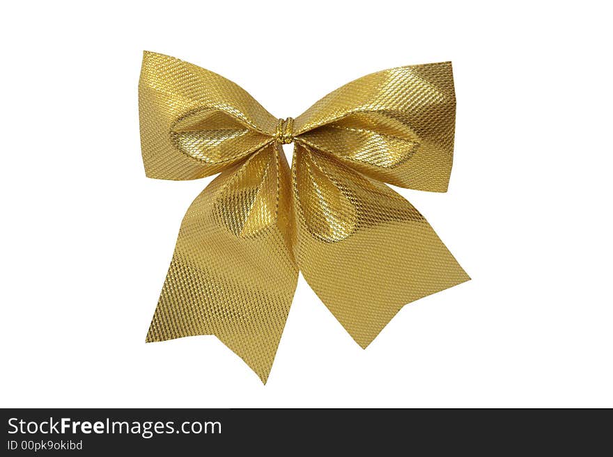 Golden Bow Isolated