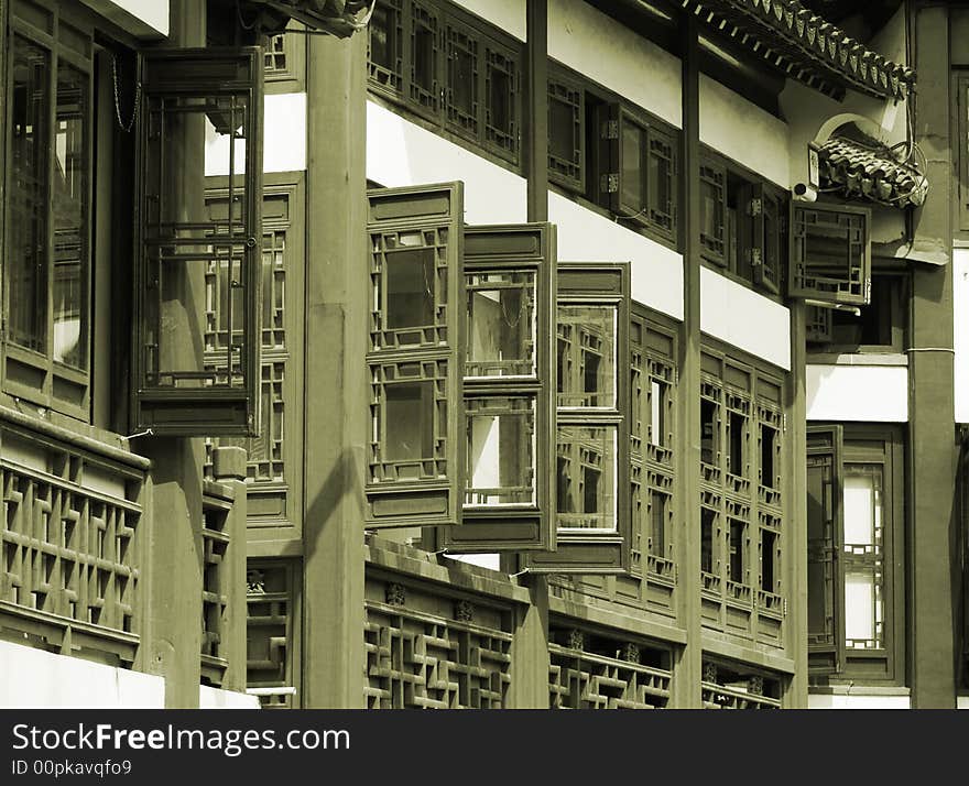 A chinese facade in shanghai