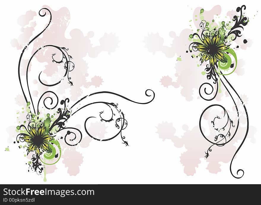 Illustration of a floral background