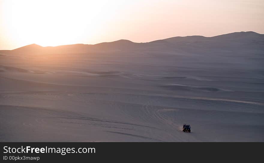 Driving Buggies in the sand. Driving Buggies in the sand