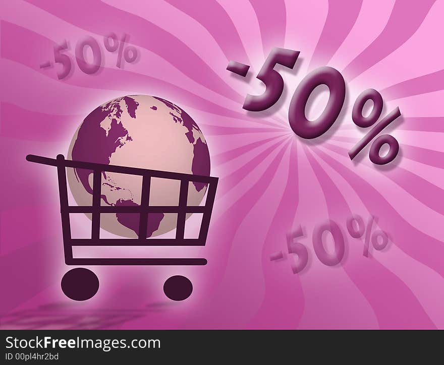 Discounts percentages illustration to represent discount concept