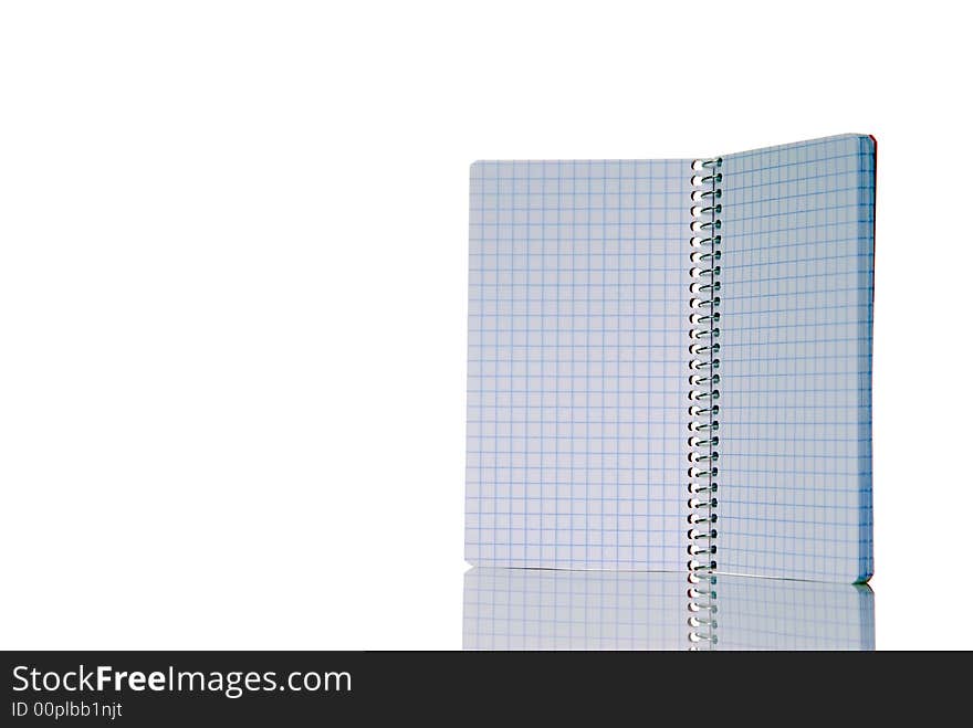 Notebook Isolated Over White