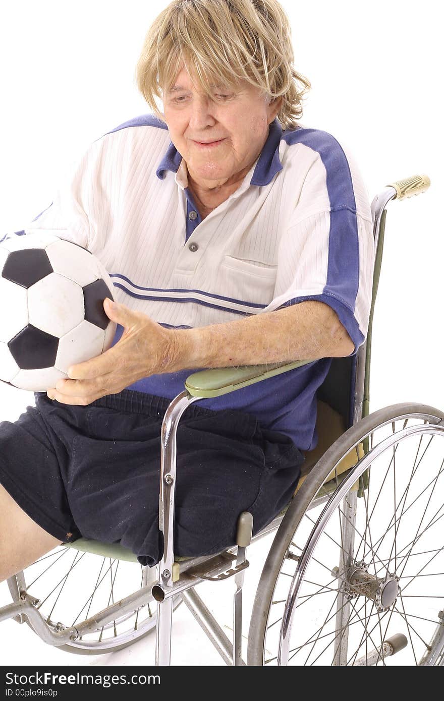 Cool soccer dude isolated on white