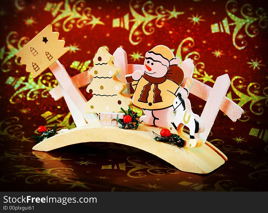 Christmas decoration with christmas tree background