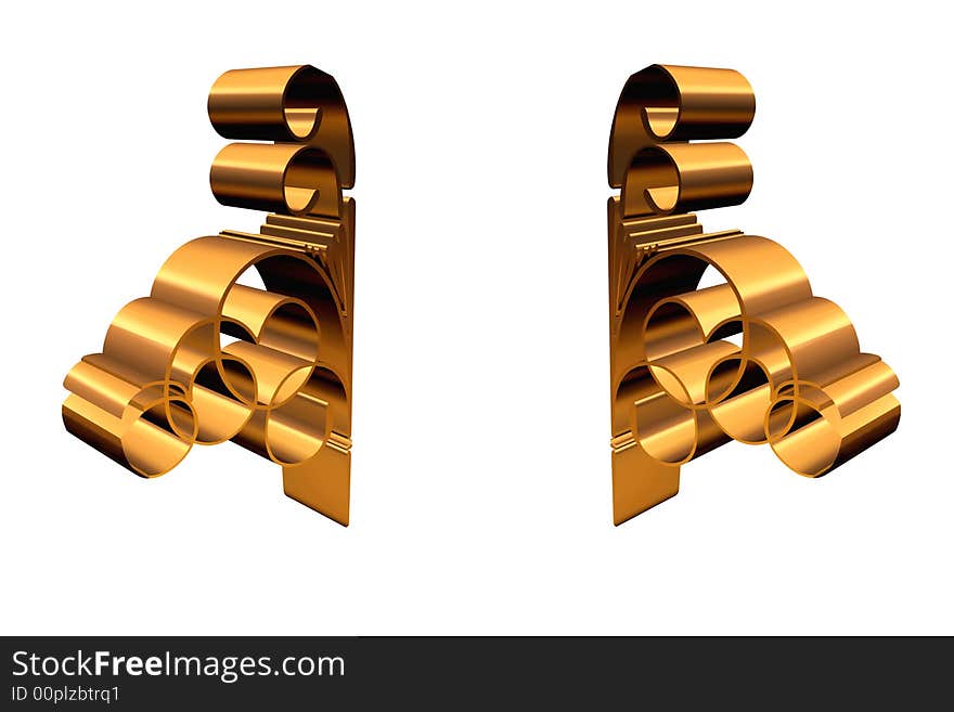 Brackets with a modern 3D look based on a victorian design