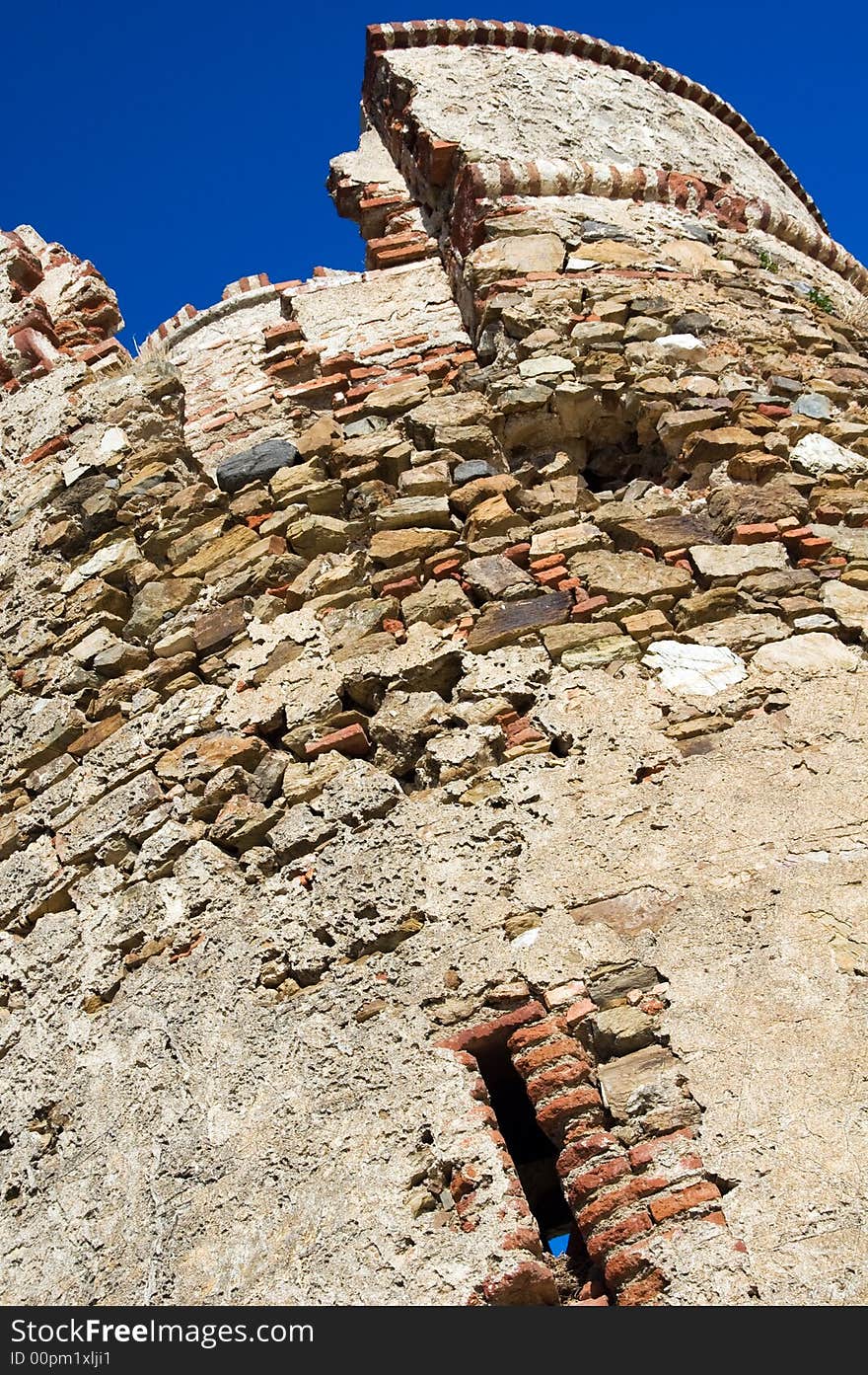 Destructed spanish defensive tower. Lagos near Malaga. Destructed spanish defensive tower. Lagos near Malaga.