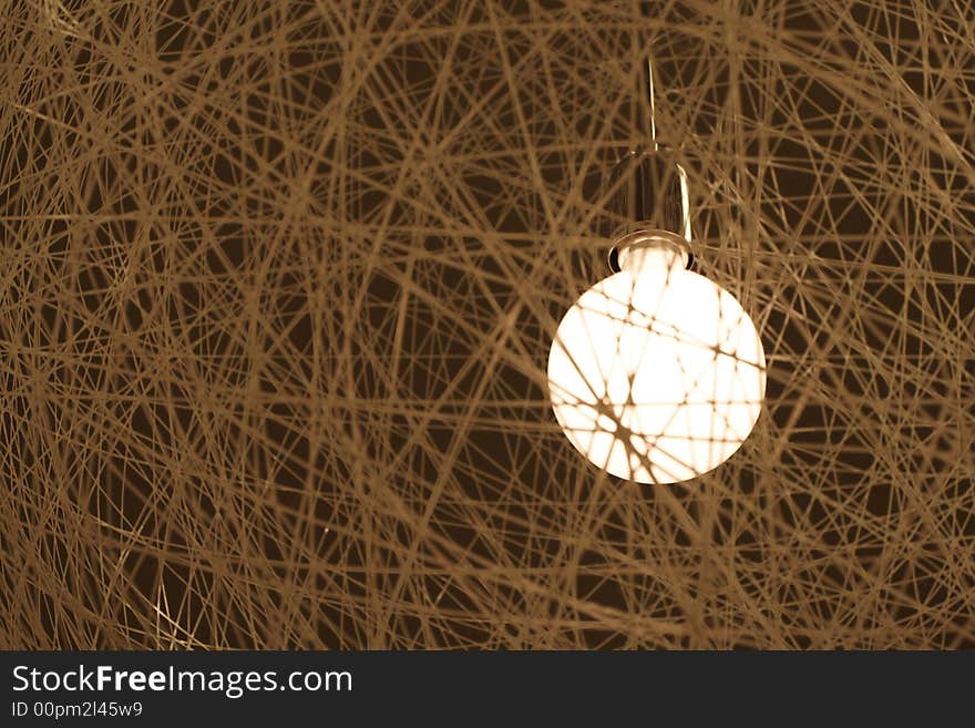 Light Bulb Behind Webbing design. Light Bulb Behind Webbing design