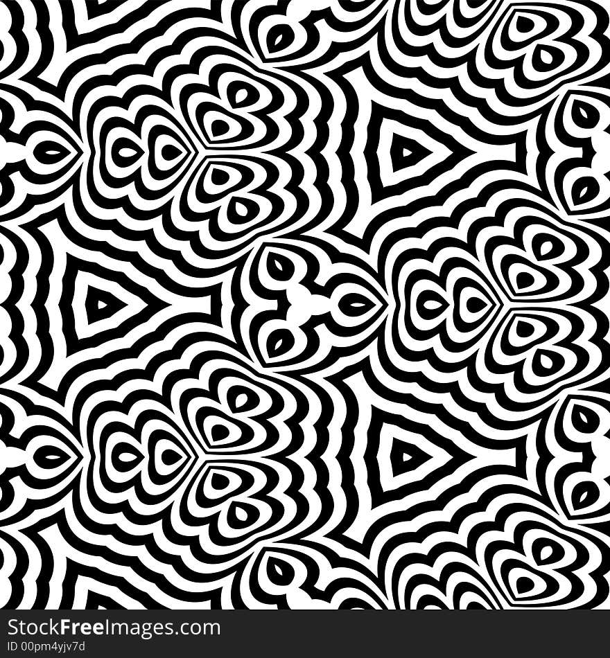 Abstract seamless black-and-white pattern - graphic illustration. Abstract seamless black-and-white pattern - graphic illustration