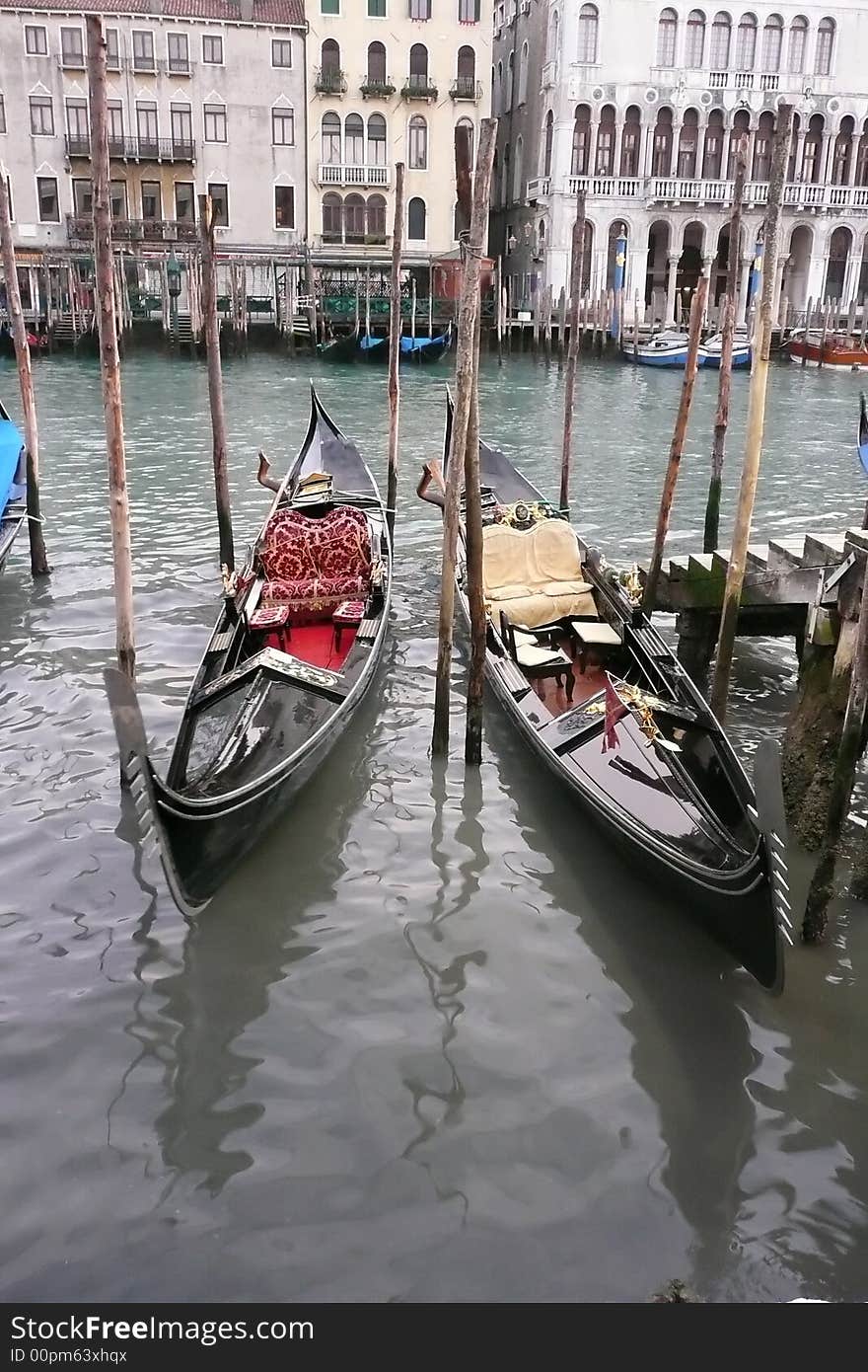 Gondolas of Venice Italy