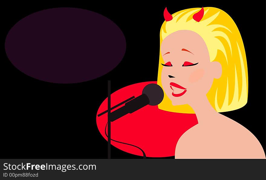 Vector illustration for karaoke party. Vector illustration for karaoke party