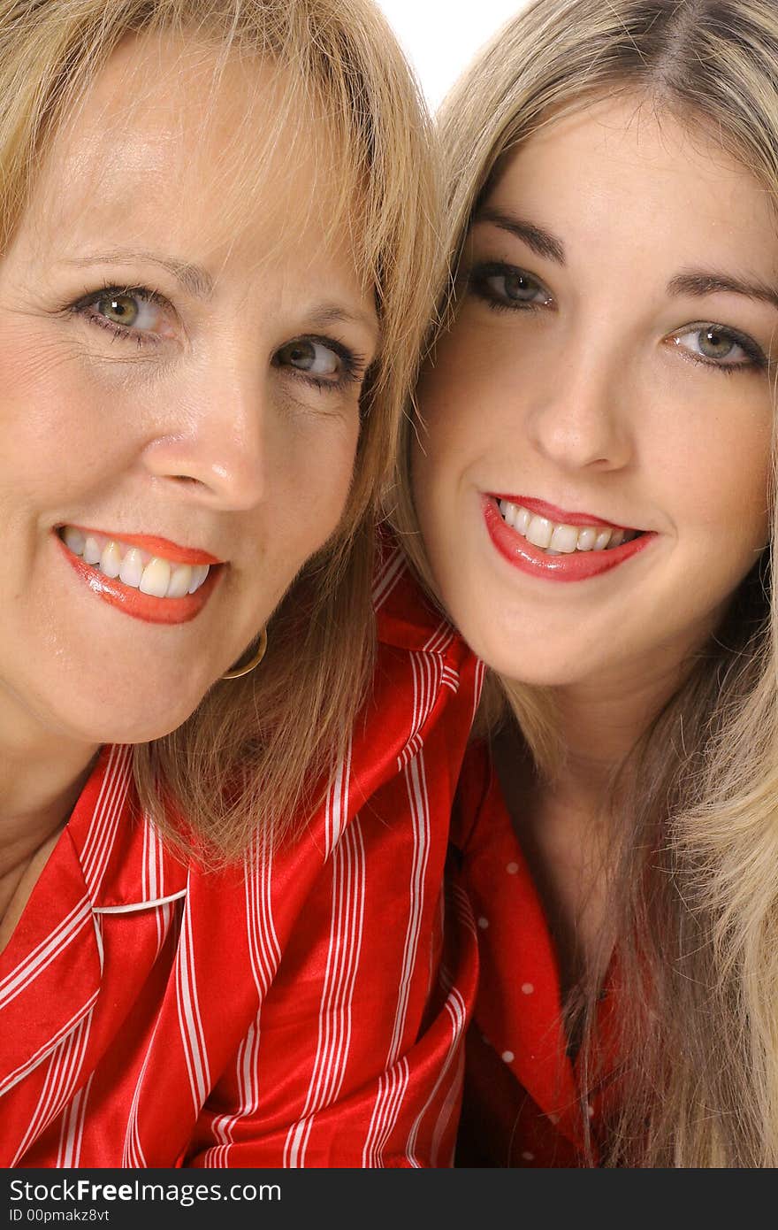 Mother daughter headshot vertical