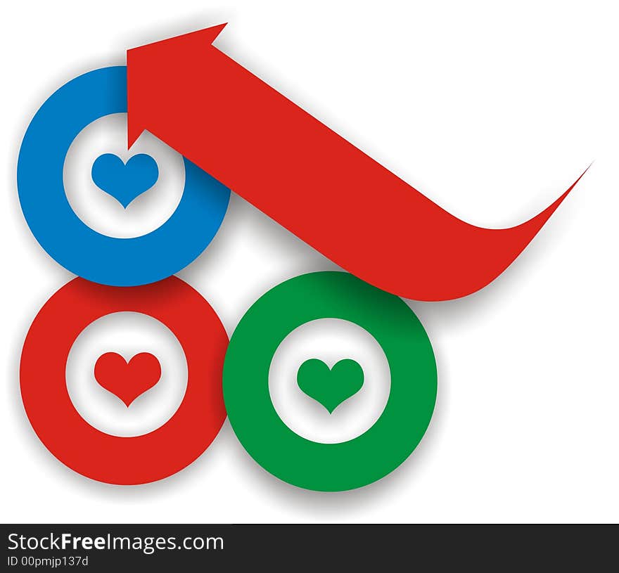 Logo - - circles, hearts, arrow