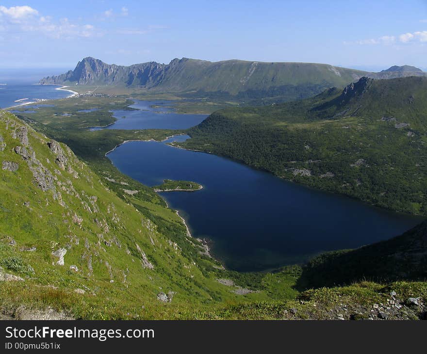 Beautiful view over the norwegen landscape. Beautiful view over the norwegen landscape.