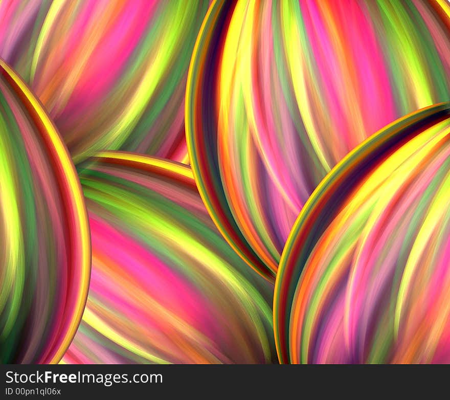 Bright abstract illustration of colorful lines and curves. Bright abstract illustration of colorful lines and curves.