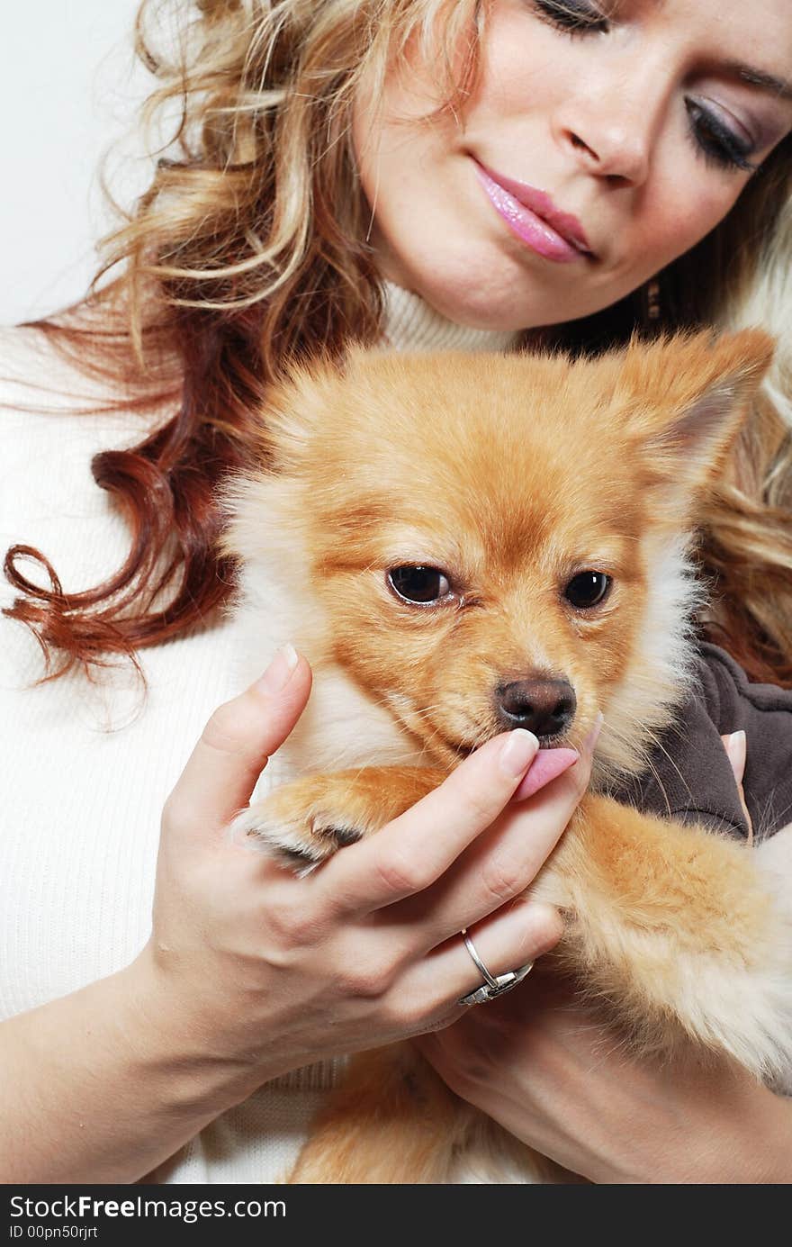 Girl and her pet