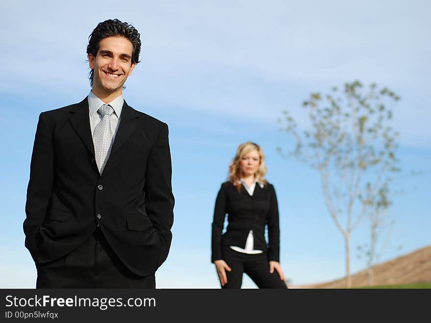 Portrait of a confident and successful business team posing together