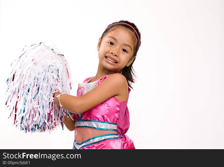 The little Cheerleader with a great smile. The little Cheerleader with a great smile