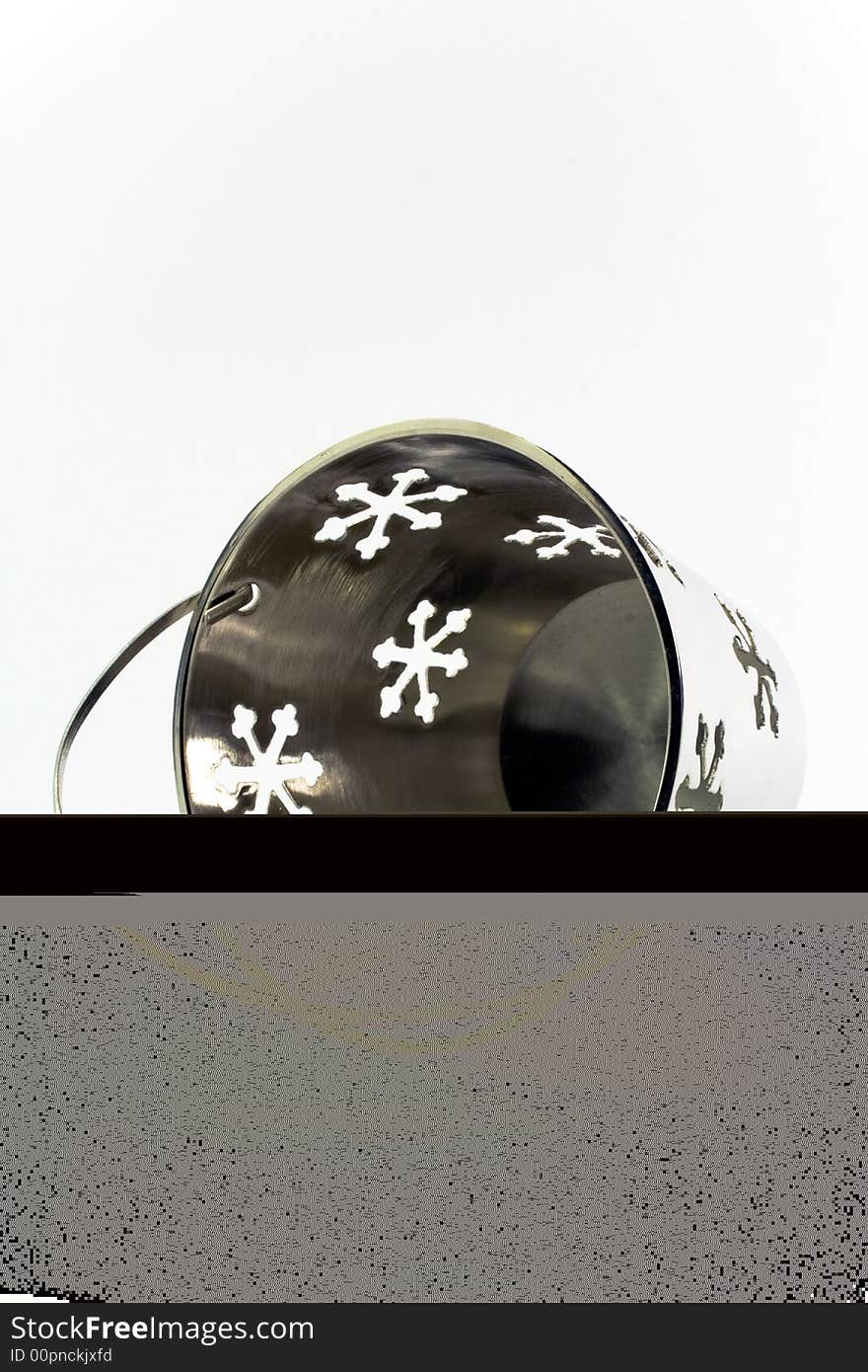 Pail with Snowflakes... In White Background...