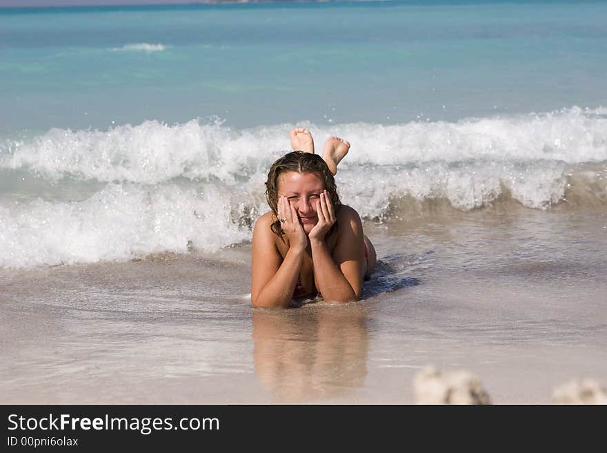 Woman on beach