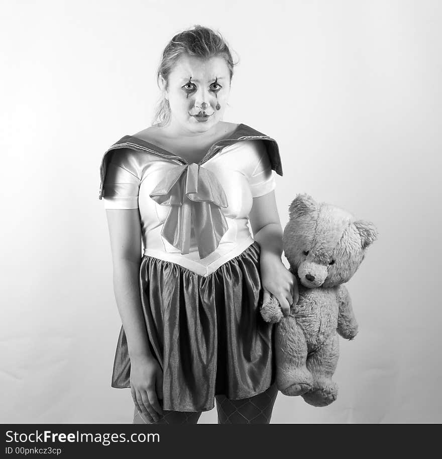 Girl with tedy bear