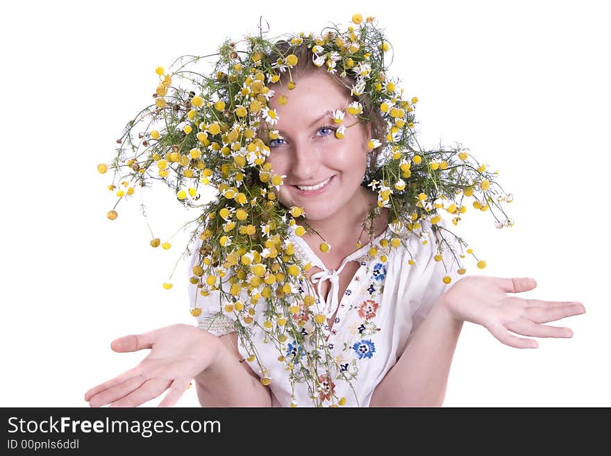 Girl with herbs