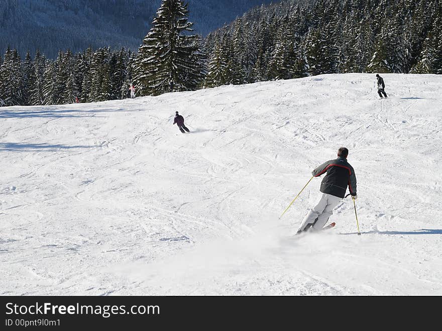 Wintersport people doin some action. Wintersport people doin some action