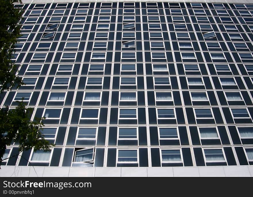 Luxury symmetrical hotel windows from a hotel in Europe. Luxury symmetrical hotel windows from a hotel in Europe