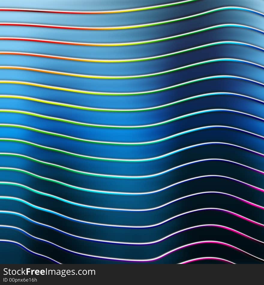 Colored lines on a page with smooth waves. Colored lines on a page with smooth waves