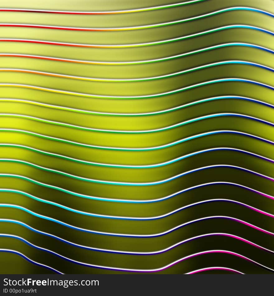 Colored lines on a page with smooth waves. Colored lines on a page with smooth waves