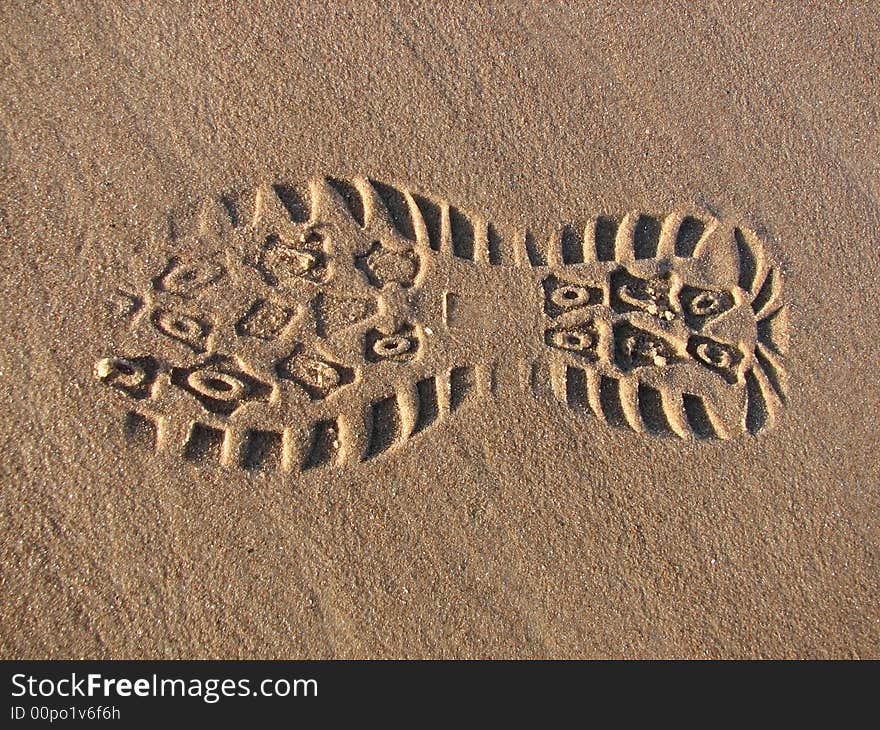 Human trace on the Sand