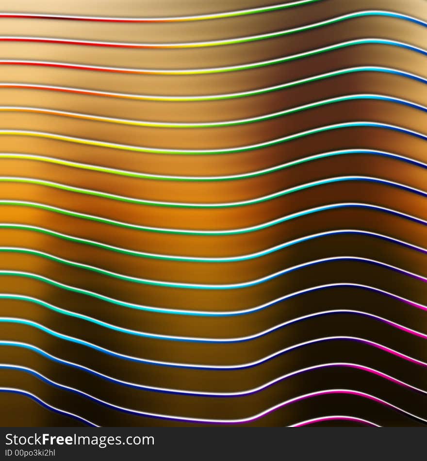 Colored lines on a page with smooth waves. Colored lines on a page with smooth waves