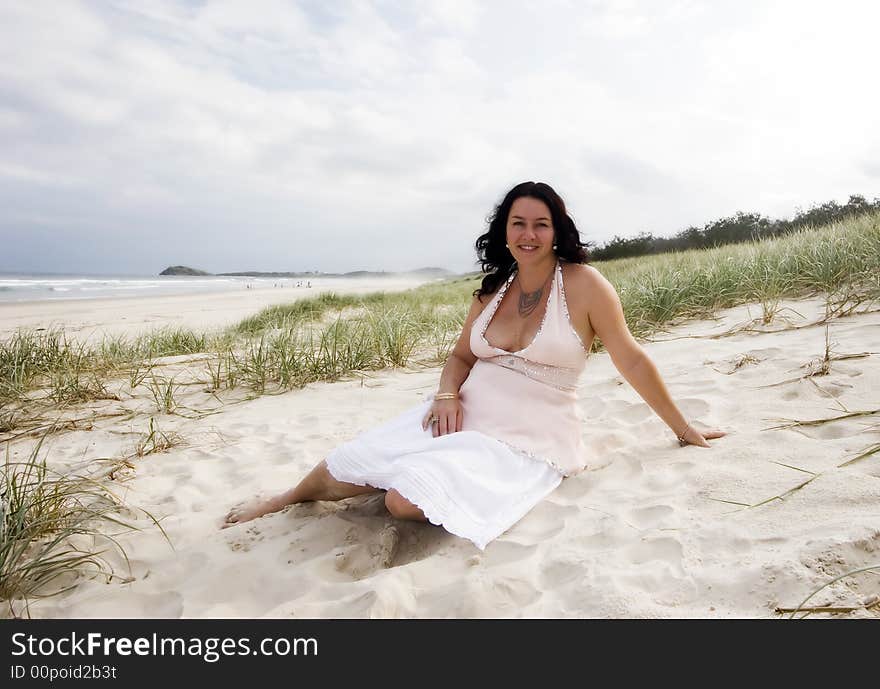 Attractive woman on beach