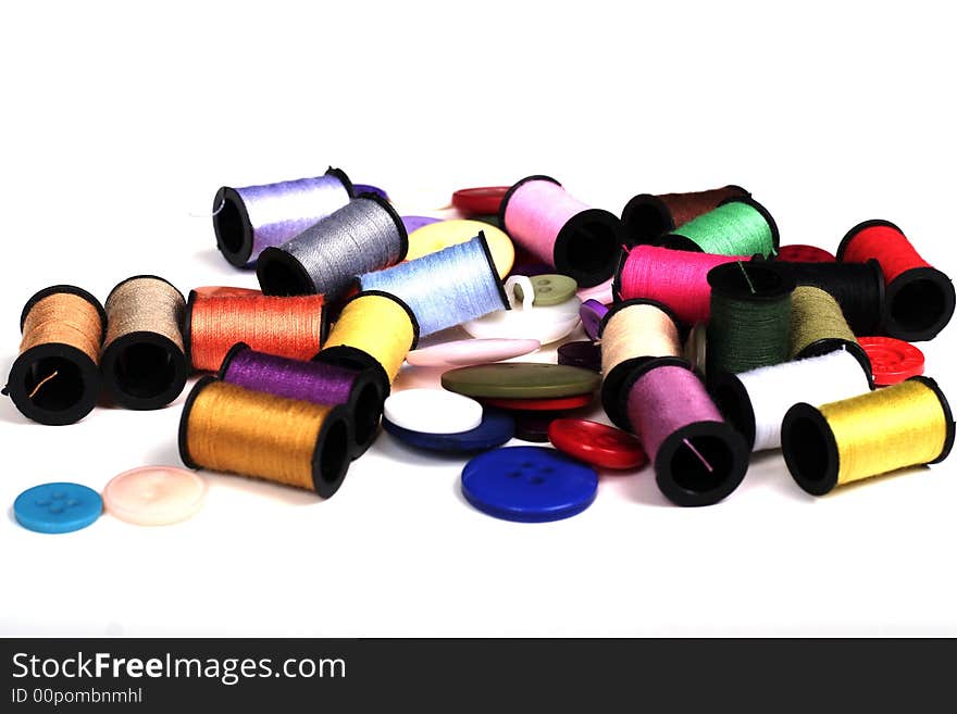 Thread spools and buttons