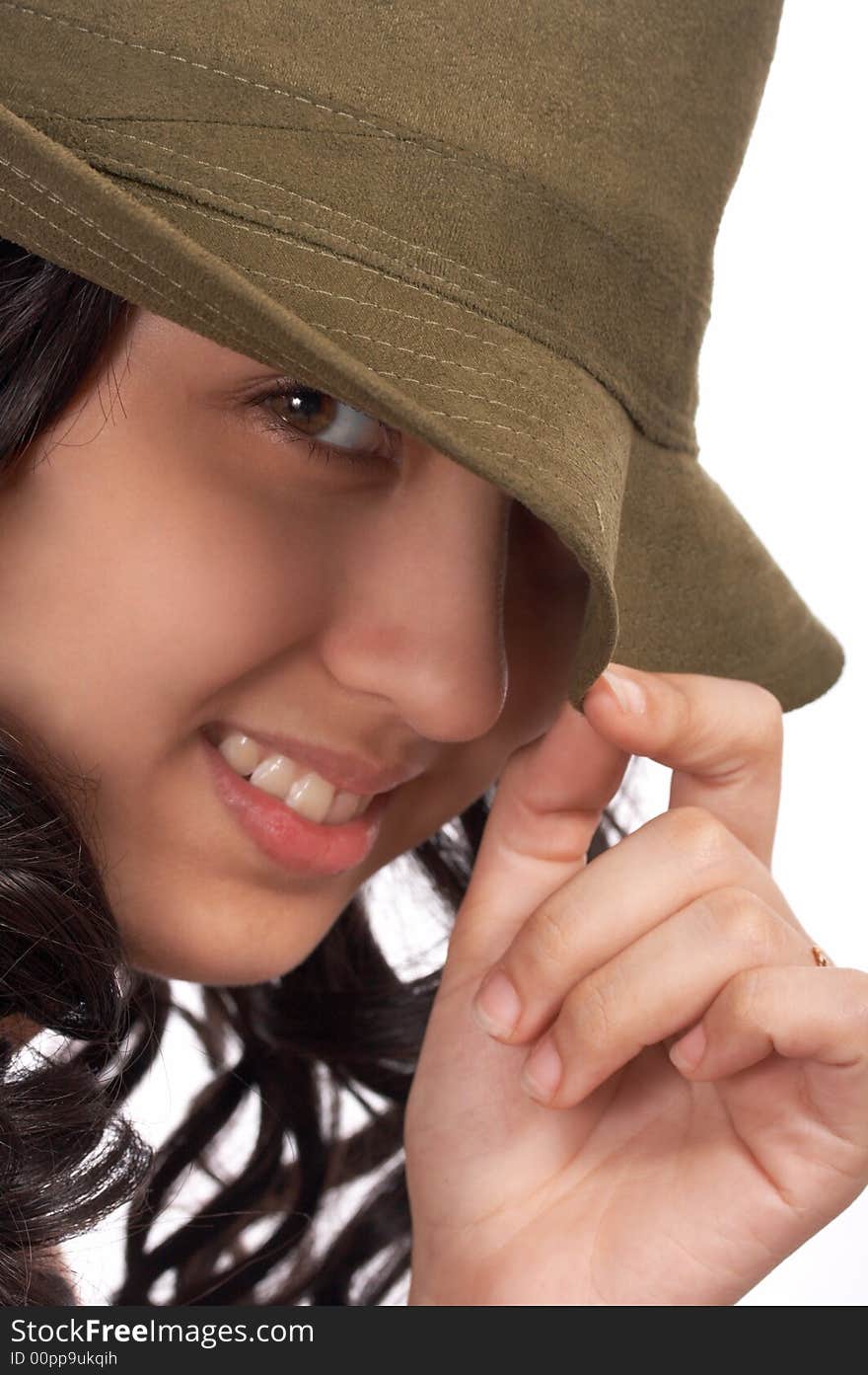 Hip and beautiful young lady in hat