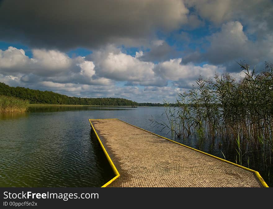 Lake in Poland during summer.