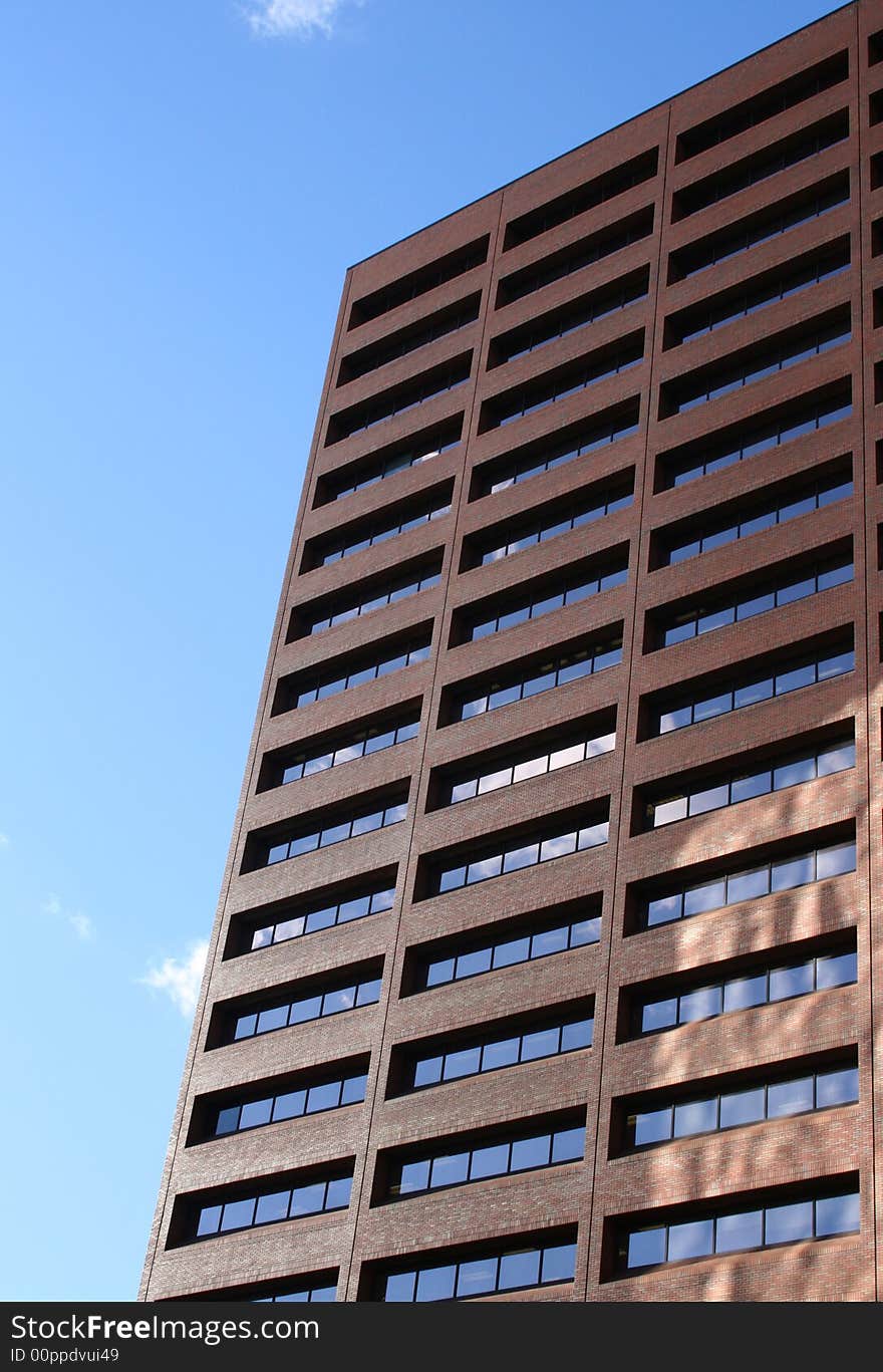 Brown Brick Skyscraper