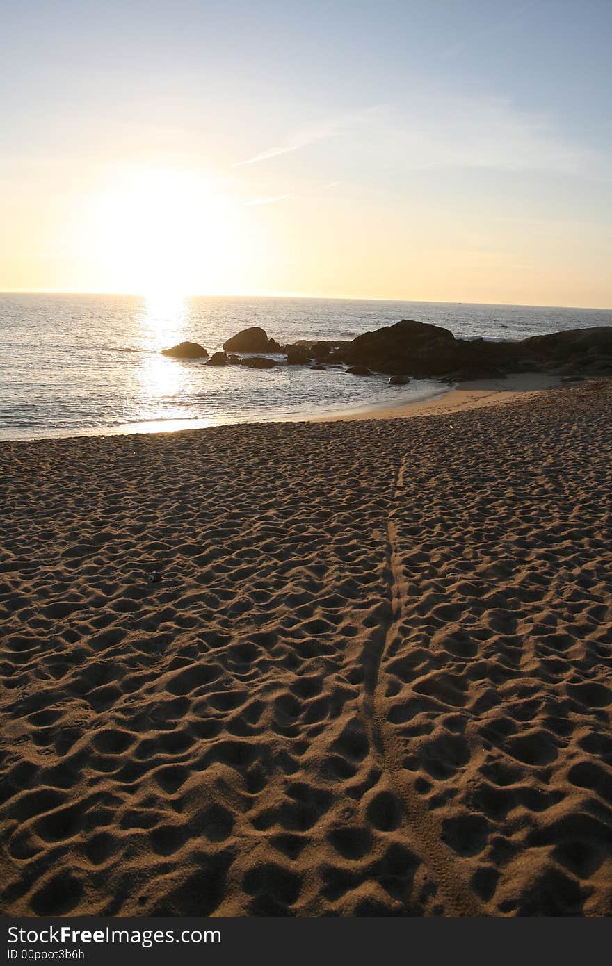 The Sun and the ocean atlantic from Portugal. The Sun and the ocean atlantic from Portugal