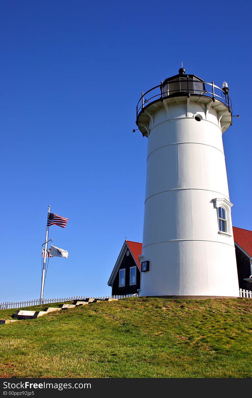 Nobska Lighthouse at Woodholes, Massachusetts, USA. Nobska Lighthouse at Woodholes, Massachusetts, USA