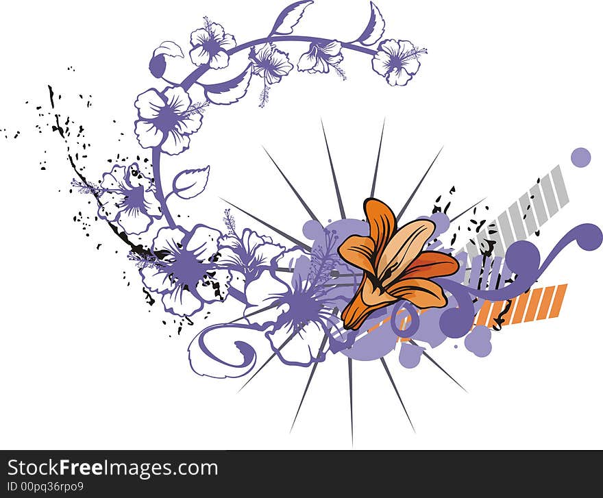 Abstract floral background, vector illustration series.