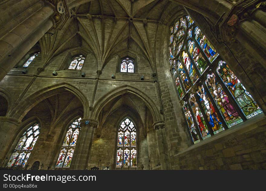 StGiles cathedral, Historic Cathedral,stained glass windows