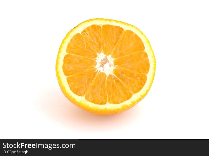 Fresh orange isolated in background white