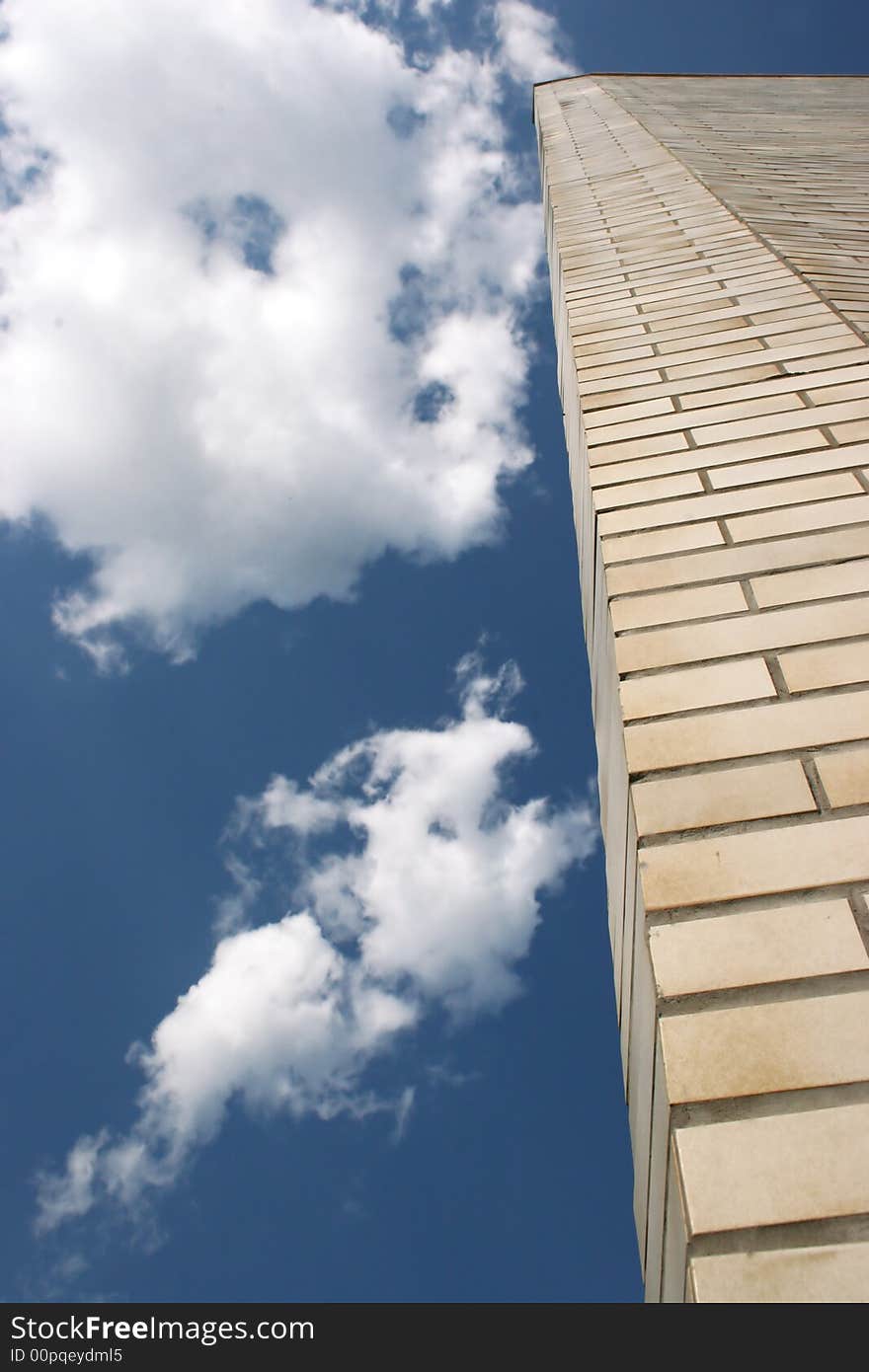 Building seen from below- perspective. Building seen from below- perspective