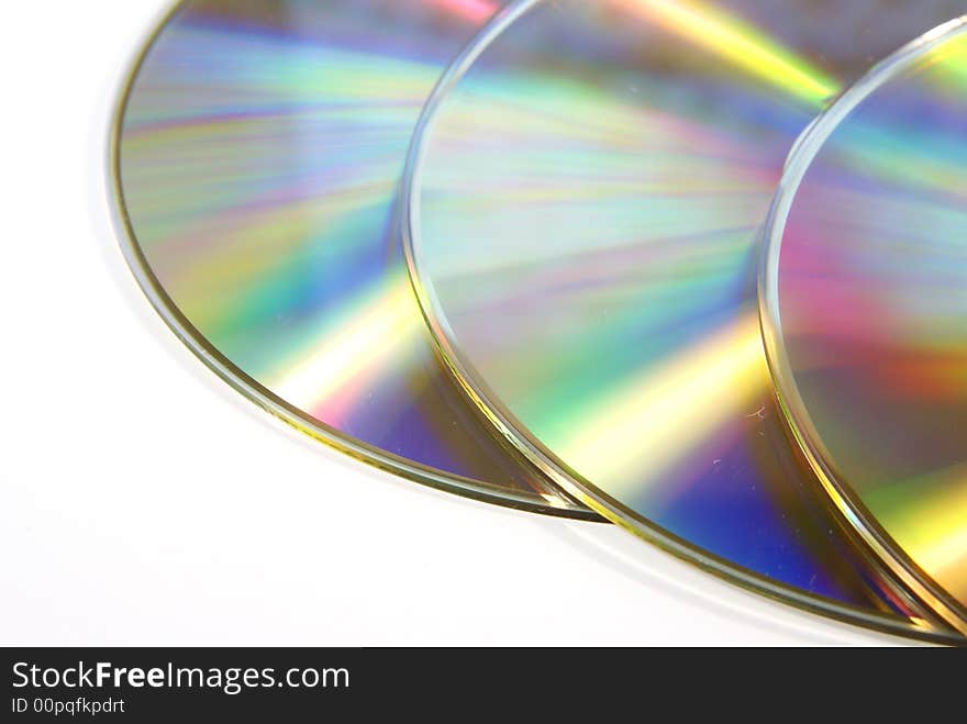 Shiny CD abstract border or background on white