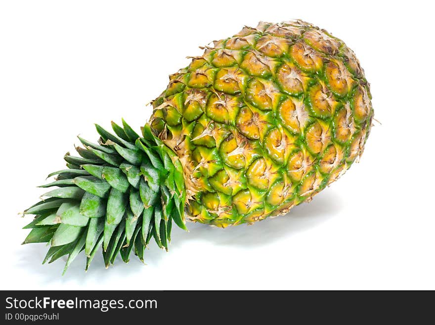 Single pineapple isolated on white background. Single pineapple isolated on white background