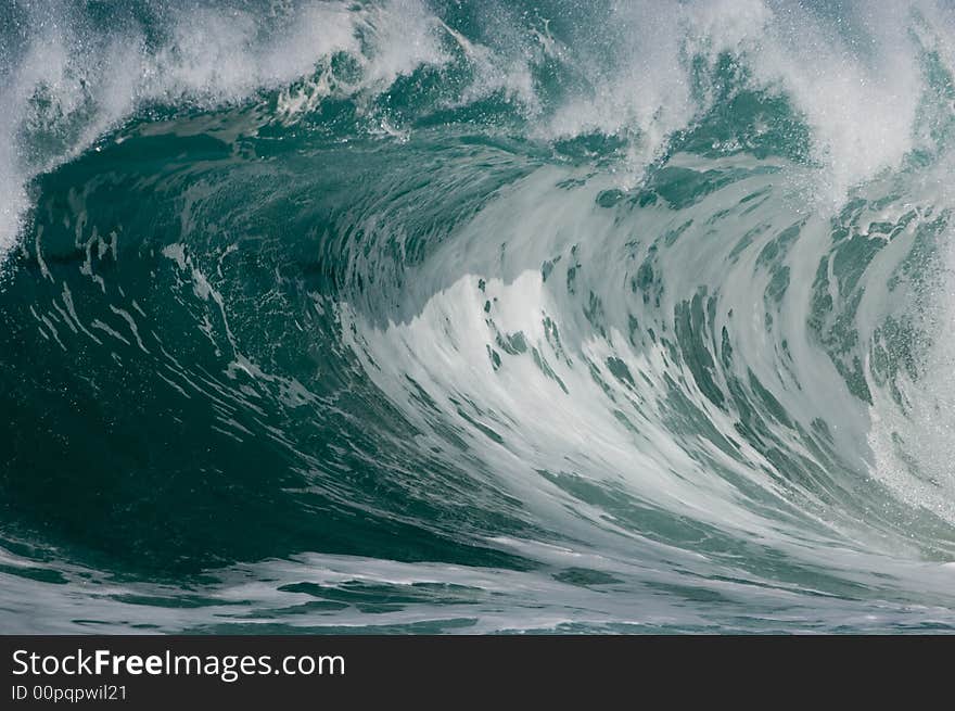 Giant wave breaking on the north shore of oahu. Giant wave breaking on the north shore of oahu