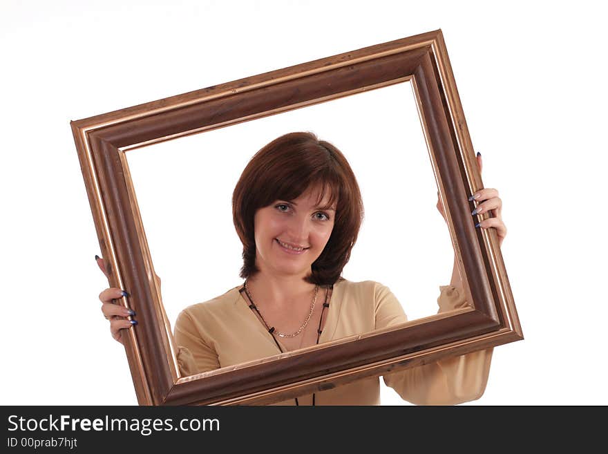 Portrait of the girl with a framework