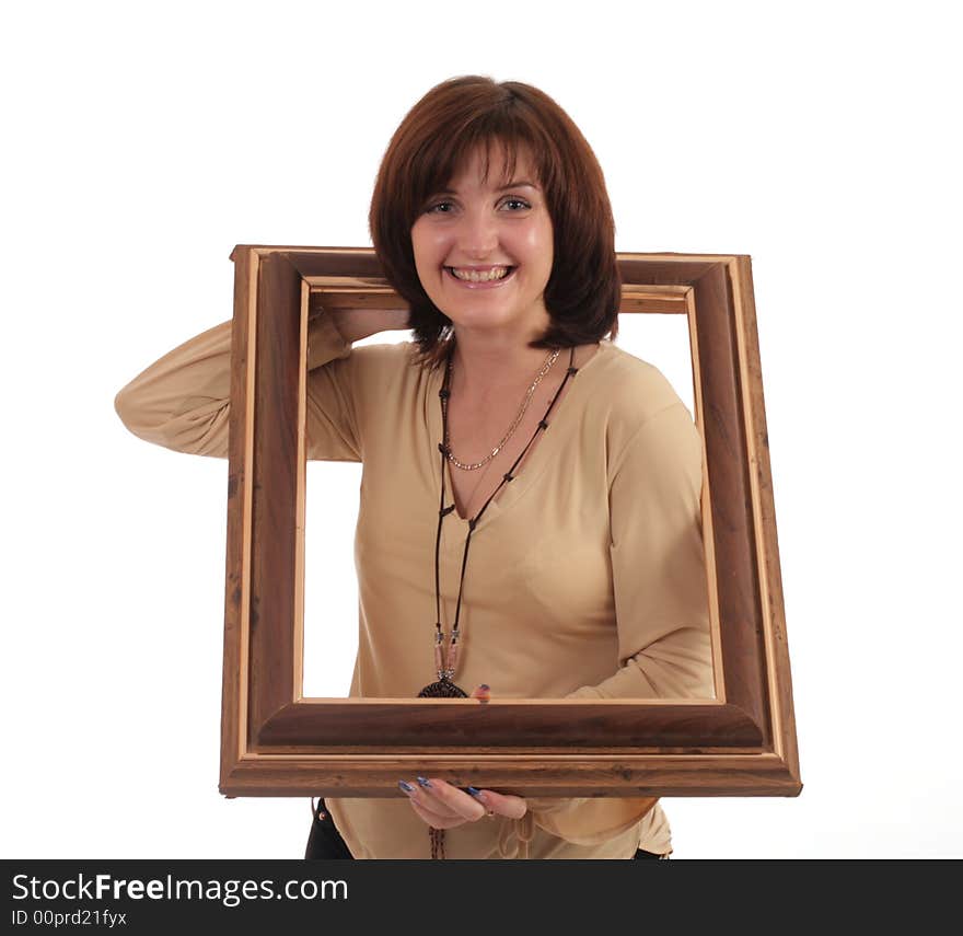 Portrait of the girl with a framework