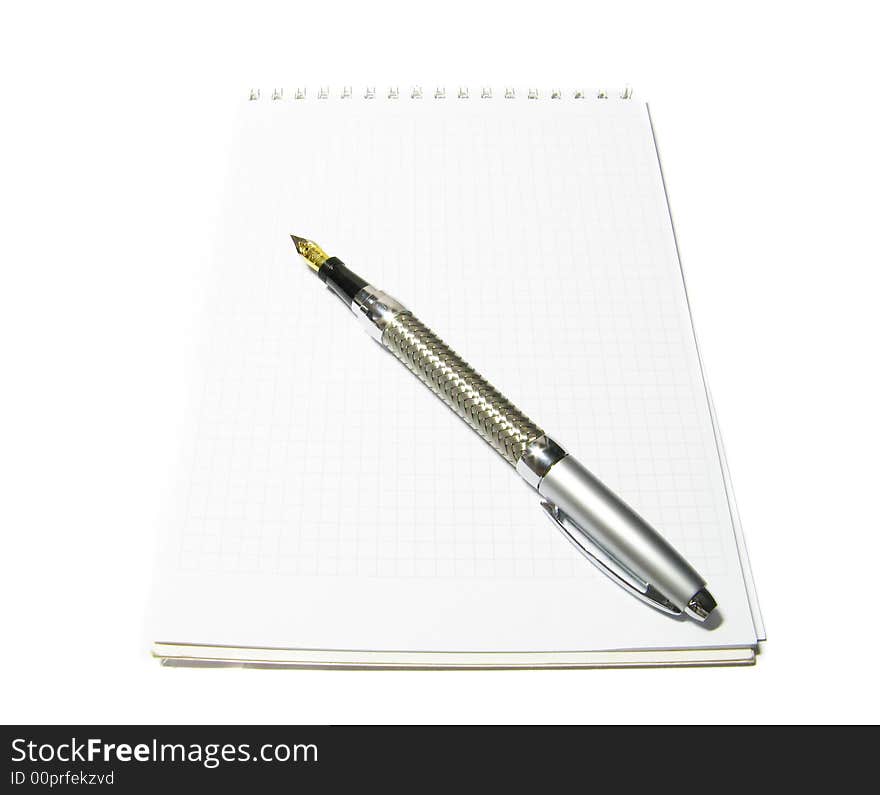 Notebook with pencil