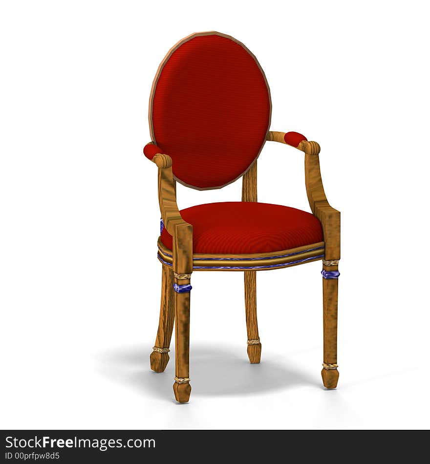 Classical chair - half side view