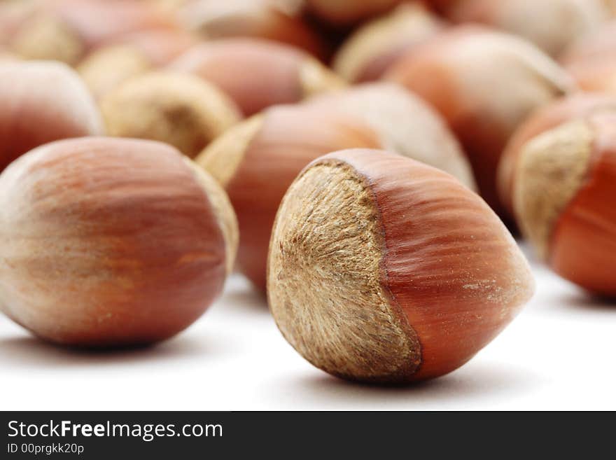 Close-up of hazelnuts